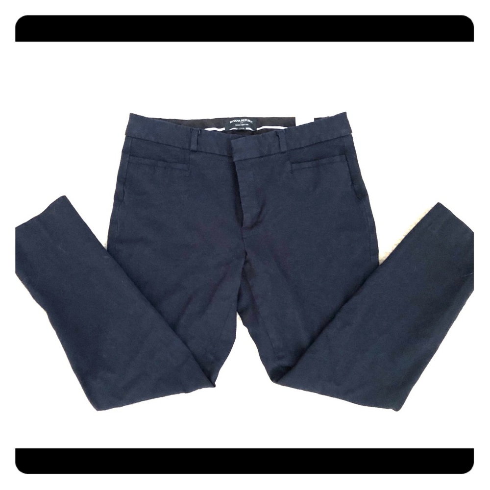 Banana Republic Sloan Curvy Navy Pant